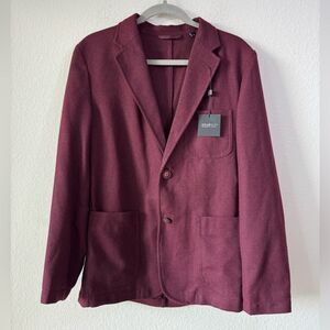 Kenneth Cole AWEARNESS‎ Men’s Burgundy Knit Blazer Sport Coat Jacket Sz M Casual